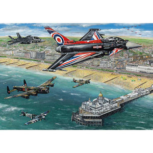 Gibsons Airshow Over Eastbourne 500 Piece Jigsaw Puzzle image 0