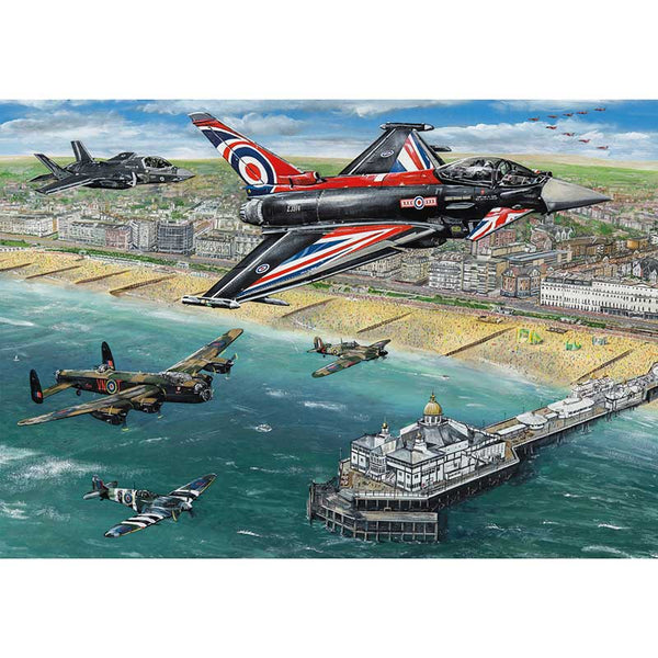 Gibsons Airshow Over Eastbourne 500 Piece Jigsaw Puzzle image 0