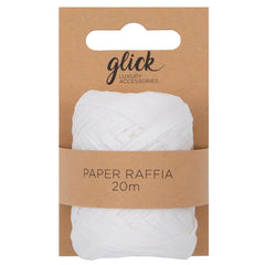 Glick White Paper Raffia Ribbon image 0