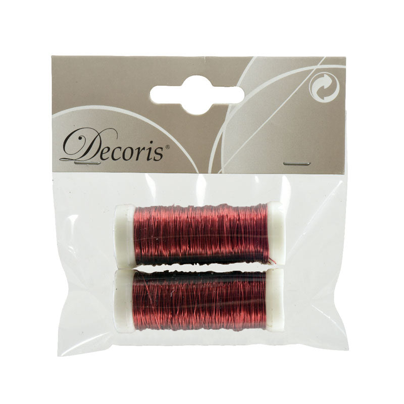 Decoris Red Iron Thread Rolls (Pack of 2) image 0