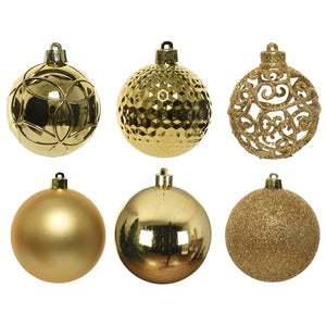 Decoris Shatterproof Baubles in Gold (Pack of 37) image 1