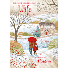 Nigel Quiney Walking Dog Wife Christmas Card image 0