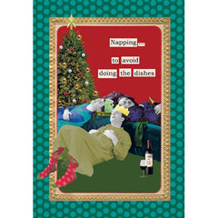 Woodmansterne Christmas Nap Christmas Card image 0