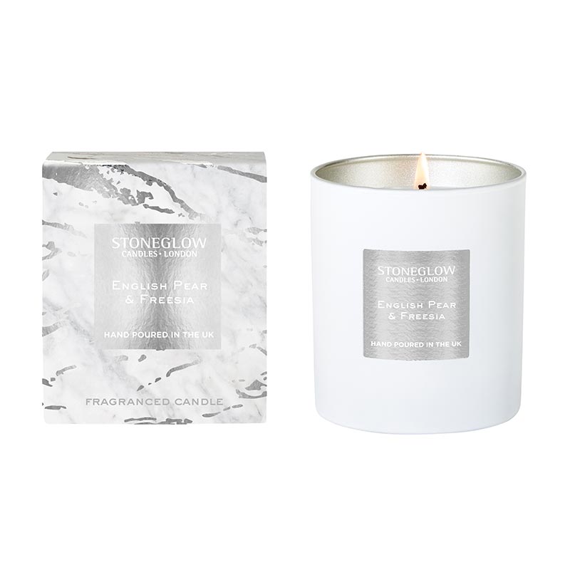 Stoneglow Luna English Pear & Freesia Fragranced Candle image 0