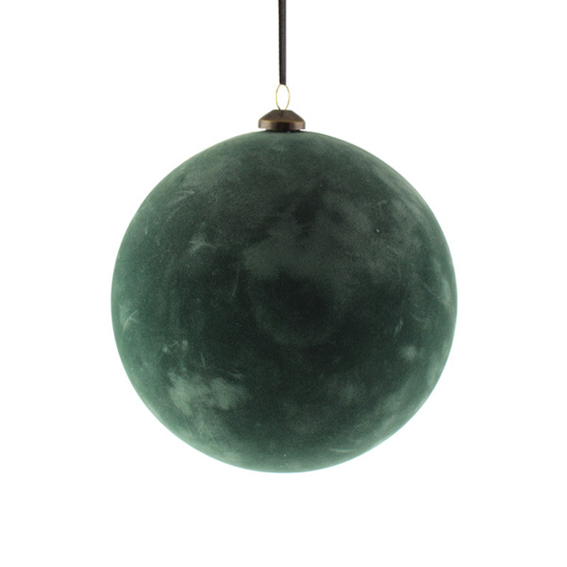 SageDecor Blue-Green Flocked Bauble image 0