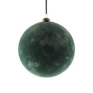 SageDecor Blue-Green Flocked Bauble image 0