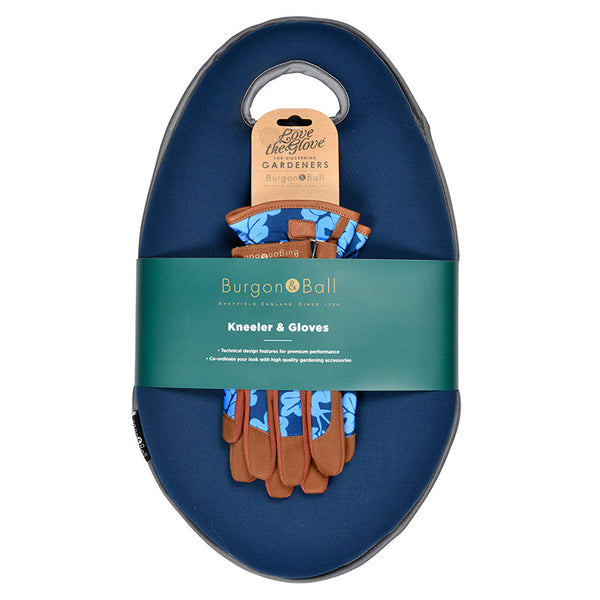 Burgon & Ball Kneelo® Garden Kneeler & Gardening Gloves Bundle - Navy image 3