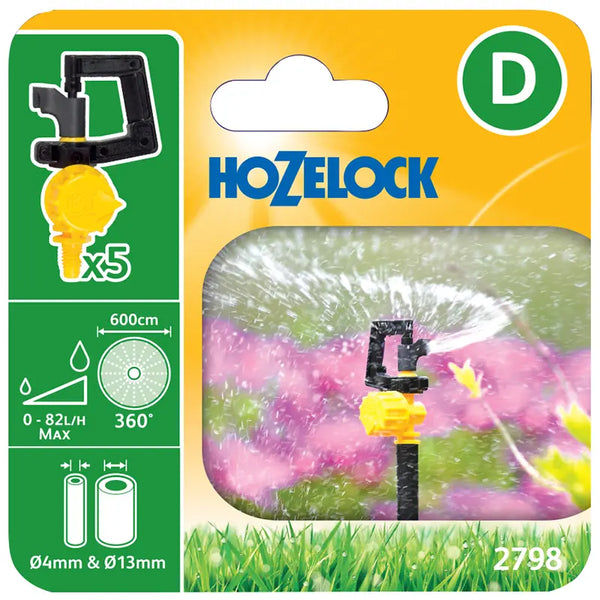 Hozelock 360 Degree Adjustable Mini Sprinkler (Pack of 5) image 0