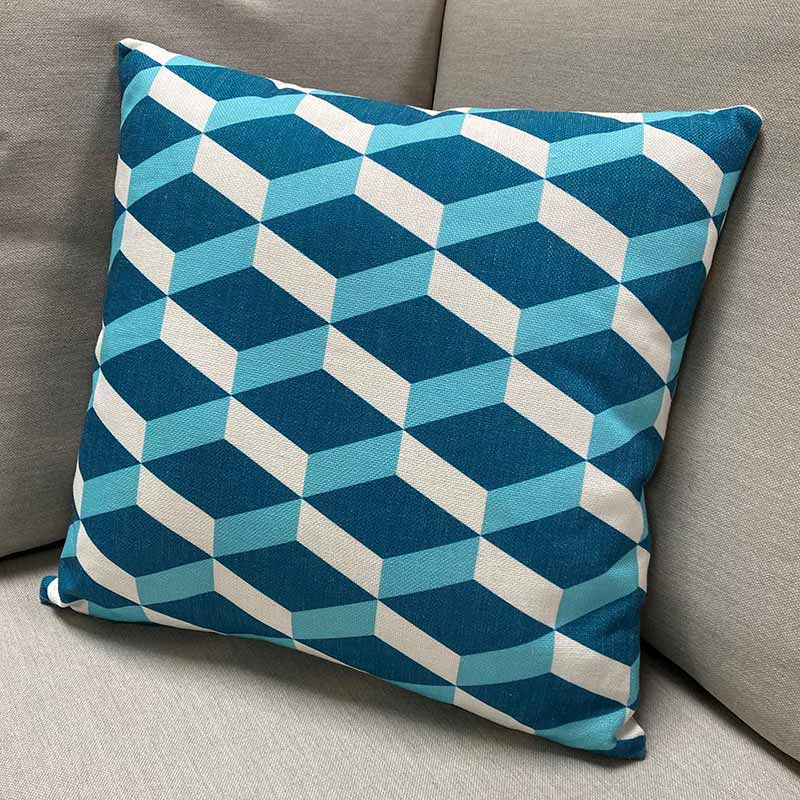 Bramblecrest Square Scatter Cushion, 45 x 45cm â€“ Turquoise Cubic image 0