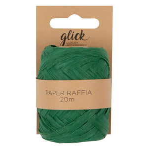 Glick Green Paper Raffia Ribbon image 0