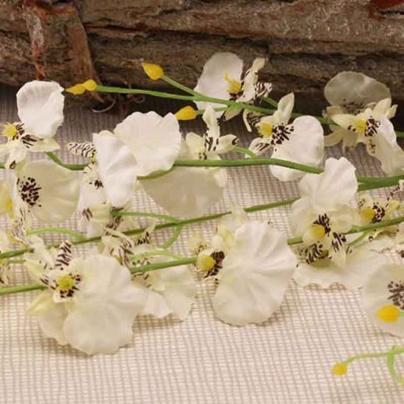 White Dancing Orchid Stem (88cm) image 0