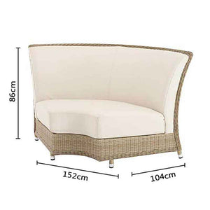 Bramblecrest Monte Carlo Curved Corner Sofa Set with Square Dual Height Table &amp; 2 Benches image 9