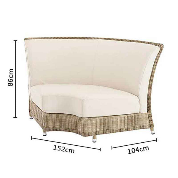 Bramblecrest Monte Carlo Curved Corner Sofa Set with Square Dual Height Table &amp; 2 Benches image 9