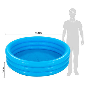 Intex Inflatable Crystal Blue 3 Ring Paddling Pool image 2