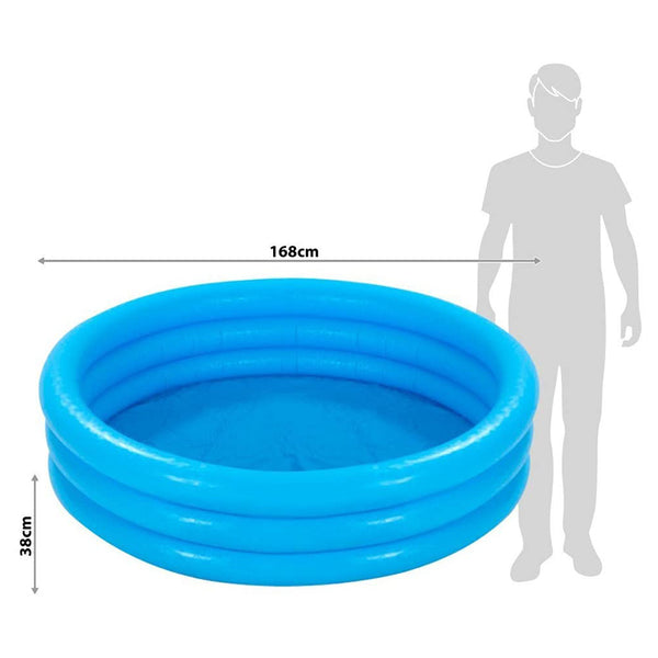 Intex Inflatable Crystal Blue 3 Ring Paddling Pool image 2