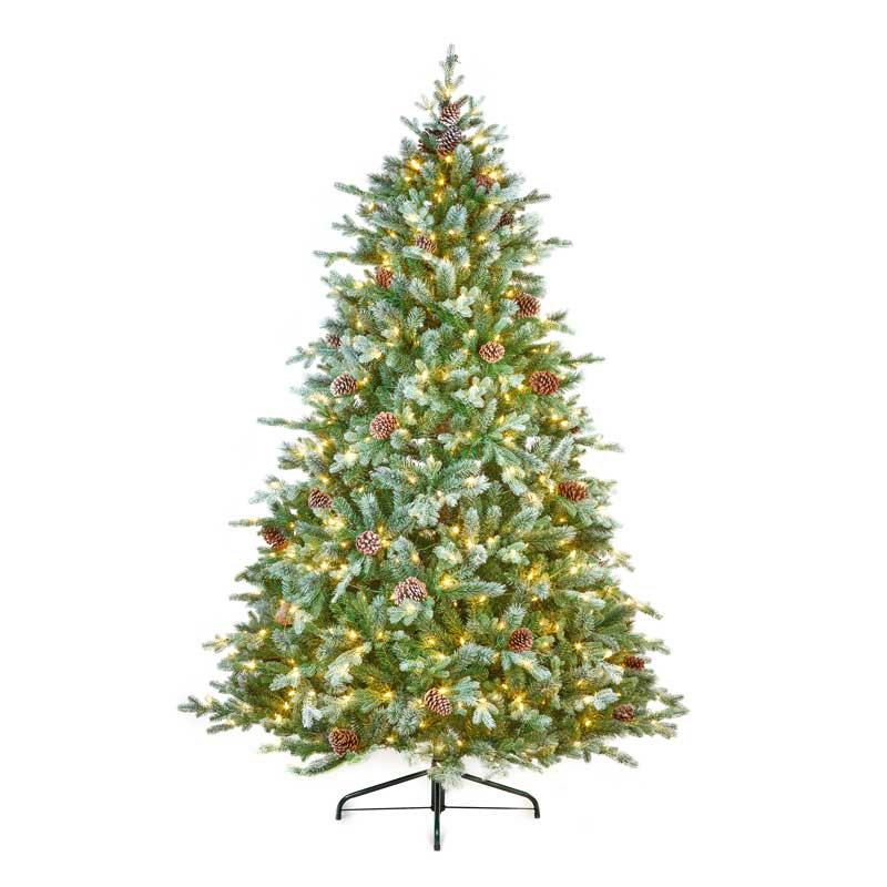 National Tree Frosty Dorchester Pine Pre-Lit Christmas Tree - 7.5ft image 0