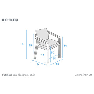 Kettler Cora Rope 8 Seat Round Dining Set with Lazy Susan image 11