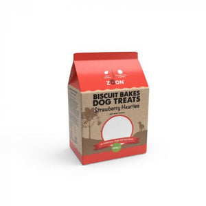 Zoon Biscuit Bakes Strawberry Hearties Dog Treats (400g) image 0