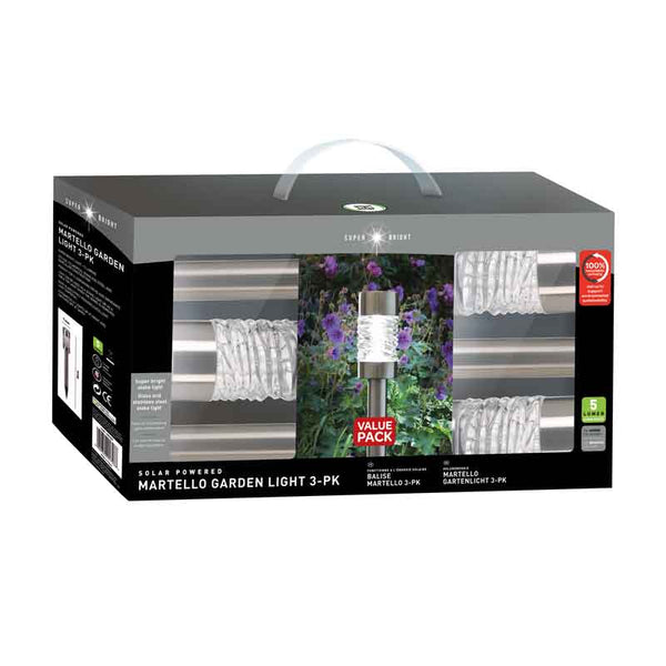 Smart Solar Super Bright Martello Garden Light (3 Pack) image 2
