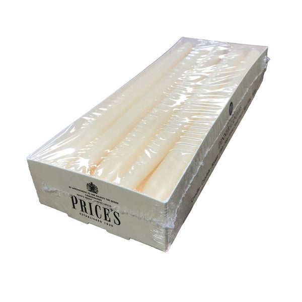 Price's Ivory Tapered Dinner Candles (Pack of 10) image 1