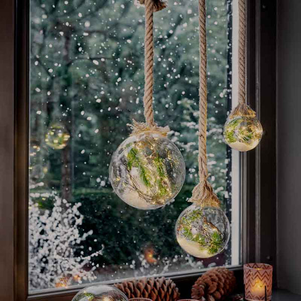 Lumineo Micro LED Hanging Ball with Foliage image 0