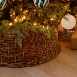 Festive Natural Willow Christmas Tree Skirt image 1