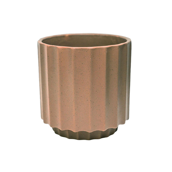 Ivyline Bourton Scalloped Indoor Planter Range - Clay, 16cm image