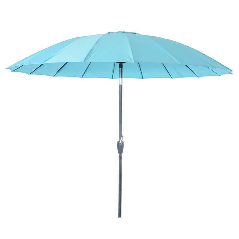 Sturdi 2.7m Shanghai Aluminium Round Crank & Tilt Parasol, Aqua Blue image 0