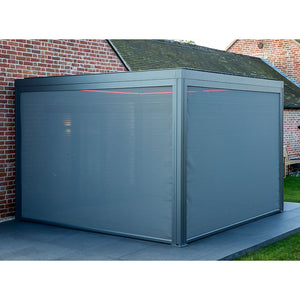 Supremo Belfort Grey Square Pergola with Curtains & LEDs (3m x 3m) image 3