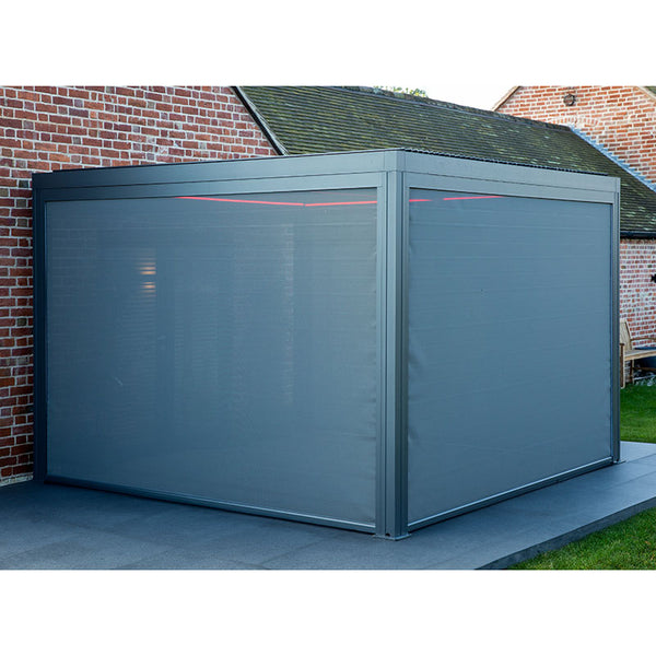 Supremo Belfort Grey Square Pergola with Curtains & LEDs (3m x 3m) image 3