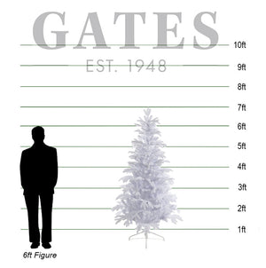 Everlands Frosted White Sunndal Fir Artificial Christmas Tree - 7ft image 1