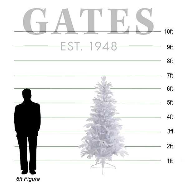 Everlands Frosted White Sunndal Fir Artificial Christmas Tree - 7ft image 1