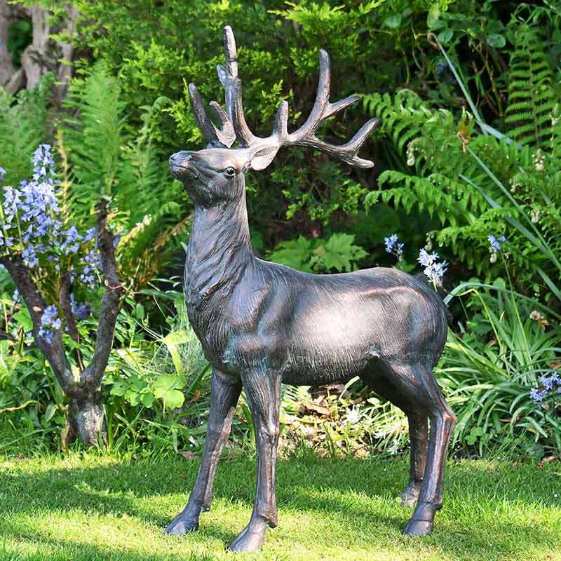 Home & Garden UK Elegant Stag Garden Statue image 0
