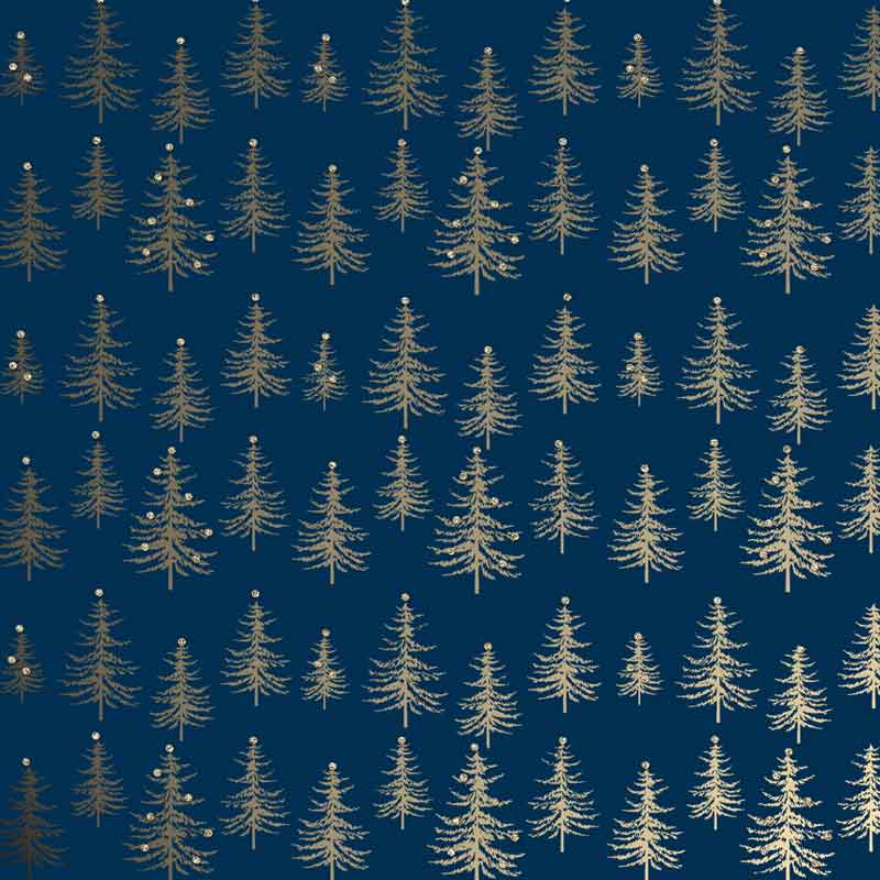 Uniqueco Trees Gold Luxe Gift Wrap (2m) image 0