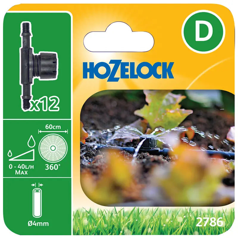 Hozelock In-Line Adjustable Mini Sprinkler 4mm (Pack of 12) image 0