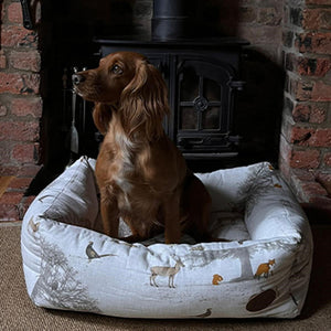 Snug & Cosy Rectangle Woodland Dog Bed image 0