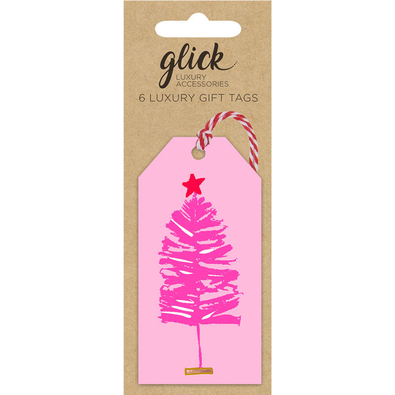 Glick Pink Tree Gift Tags (Pack of 6) image 0