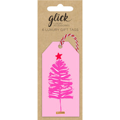 Glick Pink Tree Gift Tags (Pack of 6) image 0
