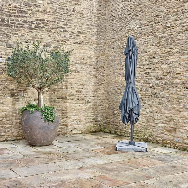 Bramblecrest Chichester 3 x 3m Square Cantilever Parasol in Grey with Granite Base &amp; Cover image 2