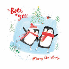 Woodmansterne To Both Of You Penguin Christmas Card image 0