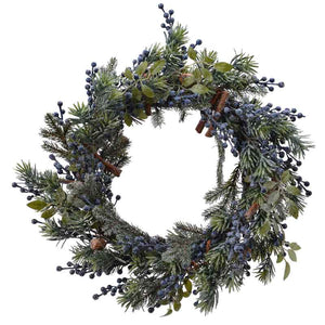 Everlands Frosted Blue Berry Wreath image 1