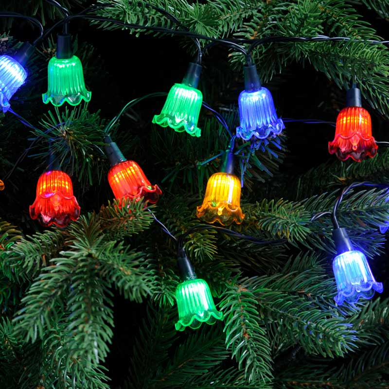 Festive 100 Multi-Coloured Petal String Lights image 0