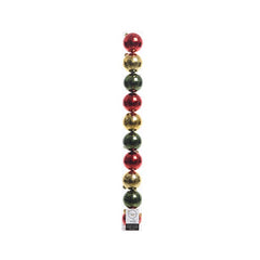Decoris Shatterproof Baubles in Red, Green & Gold (Pack of 10) image 0