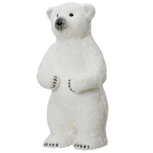 Decoris White Standing Bear with Glitter image 0