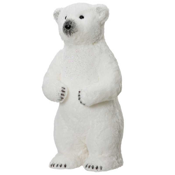 Decoris White Standing Bear with Glitter image 0