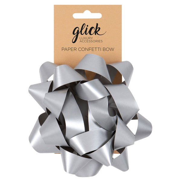 Glick Silver Paper Confetti Bow image 0