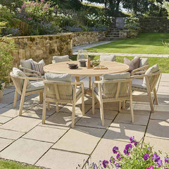 Kettler Cora Rope 8 Seat Round Dining Set with Lazy Susan image 0