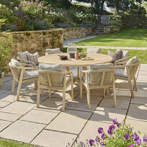 Kettler Cora Rope 8 Seat Round Dining Set with Lazy Susan image 0