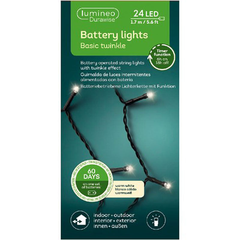 Lumineo 24 Durawise Twinkle LED Battery Lights - Warm White image 0