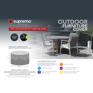 Supremo Cover for 4 Seat Round Dining Set, Dia. 250cm image 1